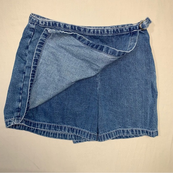 💥$3💥 GAP Denim Jean Skort Skirt Girl’s 6 Wrap Summer Classic Shorts Cute Fall - Picture 6 of 10